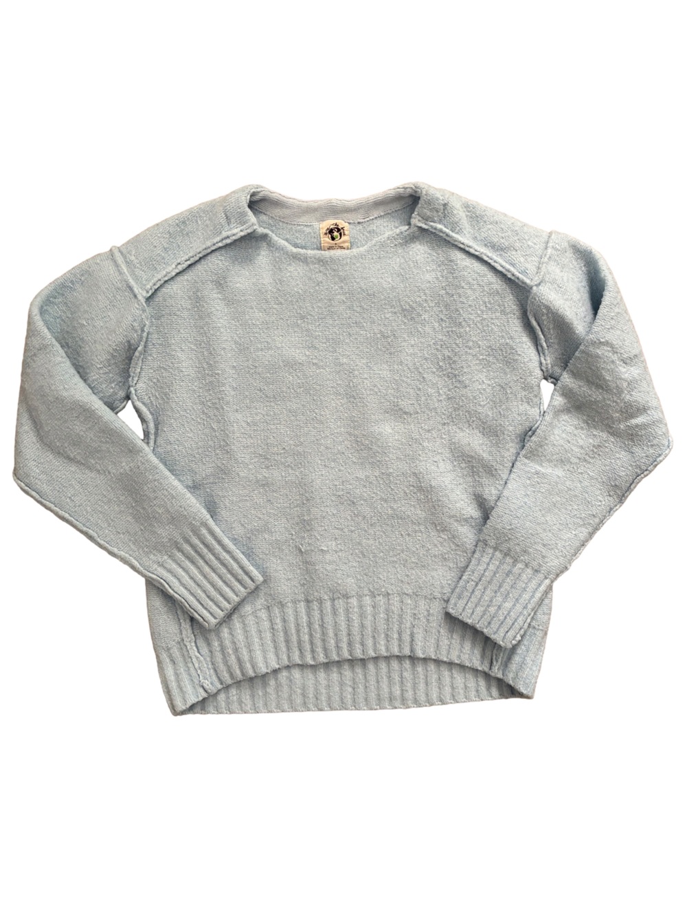 Free People We The Free Eastwood Light Blue Crewneck Sweater